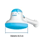 Regadera eléctrica, 4 temperaturas, 16.5cm, azul, FOSET 3