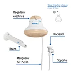 Regadera eléctrica, 4 temperaturas, 16.5cm, beige, FOSET 2