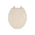 Asiento redondo ligero para WC, abierto, hueso, BASIC 1