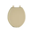Asiento redondo ligero para WC, abierto, beige, BASIC 1