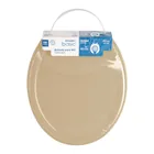 Asiento redondo ligero para WC, abierto, beige, BASIC 4
