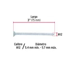 Bolsa 100 pijas para lámina cabeza plana #12 x 3', FIERO 3