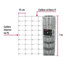 Rollo malla borreguera, 1m x 50m acero galvanizado, 19kg 3