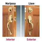 Doble jaladera, Lugo llave-mariposa,Latón Brillante,HERMEX 6