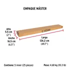 Guardapolvo fijo de 120 cm, aluminio, HERMEX 7
