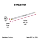 Guardapolvo fijo de 120 cm, blanco, HERMEX 6