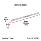 Guardapolvo fijo de 120 cm, dorado, HERMEX 6