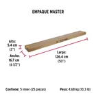 Guardapolvo fijo de 120 cm, dorado, HERMEX 7