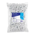 Bolsa con 500 grapas blancas de 10 mm para cable redondo 5