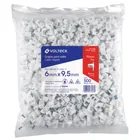 Bolsa con 500 grapas blancas de 9.5 m para cable plano 5