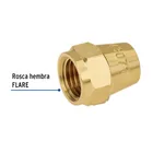 Tuerca cónica de latón 1/4', FOSET 2