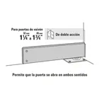 Bisagra de piso doble acción, cromo brillante, HERMEX 2