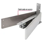 Bisagra de piso doble acción, cromo brillante, HERMEX 4