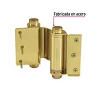 Bisagra de doble acción 3', acero, latón brillante, HERMEX 2