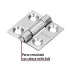 Bisagra rectangular 1 x 7/8', acero inoxidable, HERMEX 2