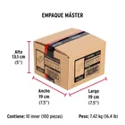 Bisagra rectangular 3 x 2', acero inoxidable, HERMEX 6