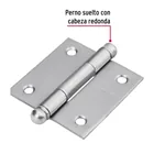 Bisagra cuadrada 2', acero inox, cabeza redonda, HERMEX 2