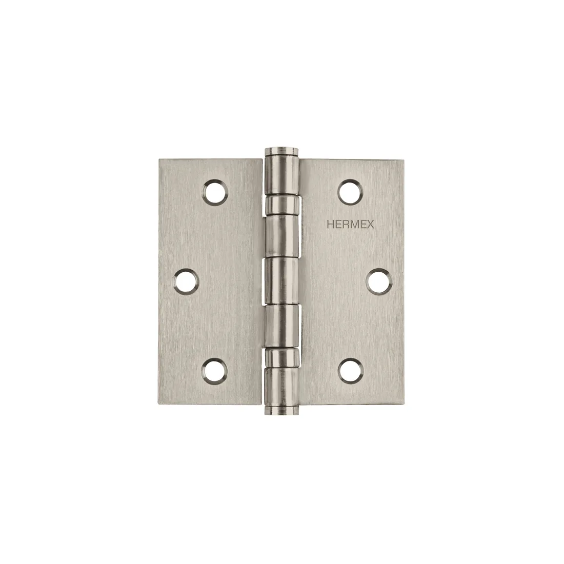 Bisagra cuadrada 3', acero inox, cabeza plana, HERMEX