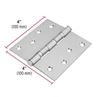 Bisagra cuadrada 4', acero inox, cabeza plana, HERMEX 3