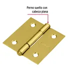 Bisagra cuadrada 2', acero latonado, cabeza plana, HERMEX 2