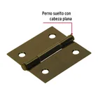 Bisagra cuadrada 2', latón antiguo, cabeza plana, HERMEX 2