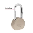 Candado redondo de acero, 65 mm, gancho largo, llave tetra 4