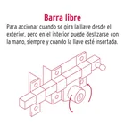 Cerradura de barra libre con 2 llaves estándar, HERMEX 4