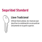 Cerradura de barra libre con 2 llaves estándar, HERMEX 5