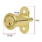Cerradura para mueble, modelo 20, latón, HERMEX 3