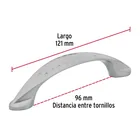 Jaladera de 96mm, línea Elipse, níquel, HERMEX 3