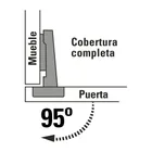 Bolsa 2 bisagras bidimensionales 95°, cobertura completa 2