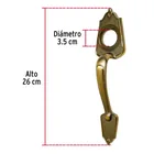 Chapetón metálico para puerta, acabado latón antiguo 3