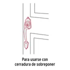 Chapetón metálico para puerta, acabado latón antiguo 4