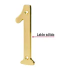 Número 1 de latón sólido 4', latón brillante, HERMEX 2