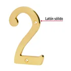 Número 2 de latón sólido 4', latón brillante, HERMEX 2