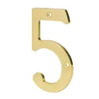 Número 5 de latón sólido 4', latón brillante, HERMEX 1