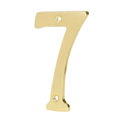 Número 7 de latón sólido 4', latón brillante, HERMEX