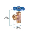 Llave para lavadora, maneral azul, FOSET 3