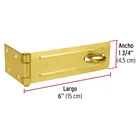 Portacandado de acero latonado 6', HERMEX 3