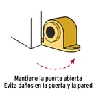 Tope para puerta magnético, acabado latón brillante, HERMEX 4