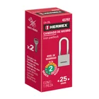 Candado de hierro 25 mm, gancho largo en caja, HERMEX 6