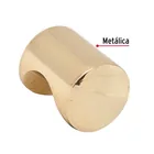 Perilla metálica estilo 'Cilindro', latón brillante, HERMEX 2