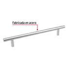 Jaladera de acero, 192mm, línea Cilindro, níquel, HERMEX 2