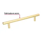 Jaladera de acero, 160mm, línea Cilindro, latón brillante 2