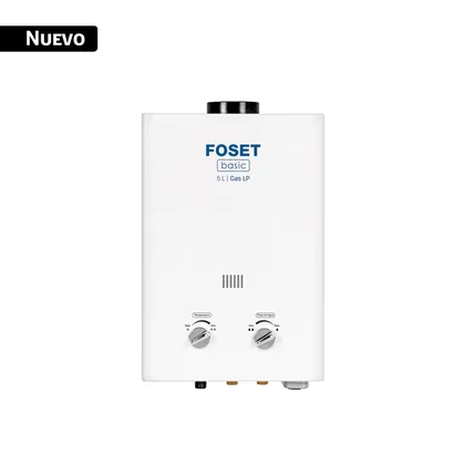 Calentador instantáneo, 5L, 1 servicio, gas LP, FOSET BASIC