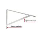 Ménsula reforzada de acero, galvanizada, 13 x 20', FIERO 2