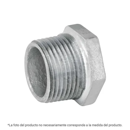 Reducción bushing acero galvanizado 1/2x3/8', FOSET