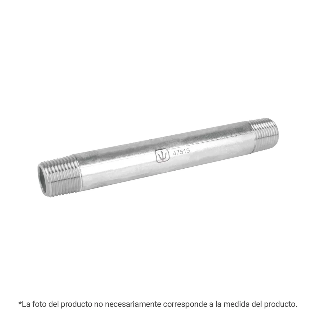 Niple de acero galvanizado 1/4' x 3', FOSET
