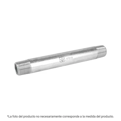 Niple de acero galvanizado 1/4' x 3', FOSET
