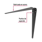 Ménsula de acero gris 12 x 14', FIERO 3